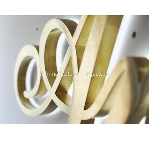 Backlit Stainless Letters Signage Box